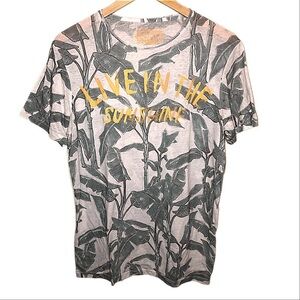 Celio Women’s Palm Frond “Live in the Sunshine” T-shirt Size large